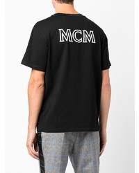 T-shirt à col rond noir MCM