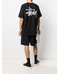 T-shirt à col rond noir Stussy