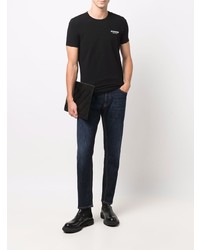 T-shirt à col rond noir Dondup