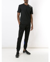 T-shirt à col rond noir Ea7 Emporio Armani