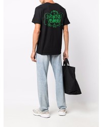 T-shirt à col rond noir Stussy