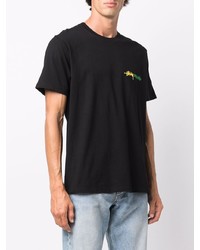 T-shirt à col rond noir Stussy