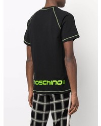 T-shirt à col rond noir Moschino