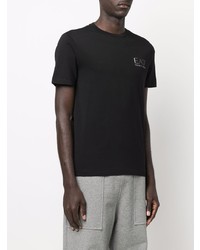 T-shirt à col rond noir Ea7 Emporio Armani