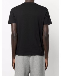 T-shirt à col rond noir Ea7 Emporio Armani