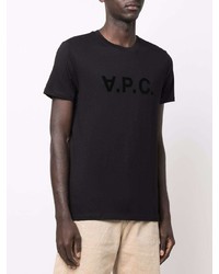 T-shirt à col rond noir A.P.C.