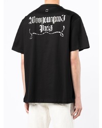 T-shirt à col rond noir Wooyoungmi