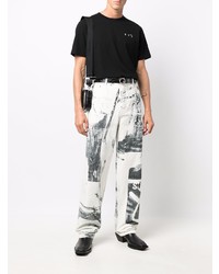 T-shirt à col rond noir Off-White