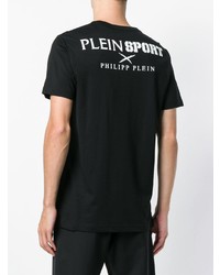 T-shirt à col rond noir Plein Sport