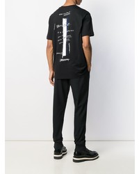 T-shirt à col rond noir Les Hommes