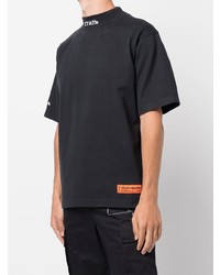 T-shirt à col rond noir Heron Preston