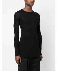 T-shirt à col rond noir Rick Owens