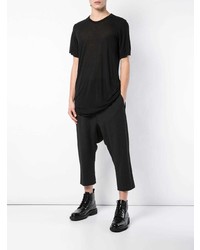 T-shirt à col rond noir Rick Owens