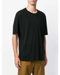 T-shirt à col rond noir Jil Sander