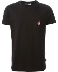 T-shirt à col rond noir Love Moschino