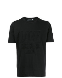 T-shirt à col rond noir Love Moschino