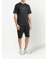 T-shirt à col rond noir Giuseppe Zanotti