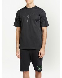 T-shirt à col rond noir Giuseppe Zanotti