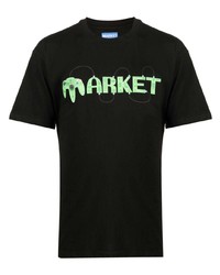 T-shirt à col rond noir MARKET
