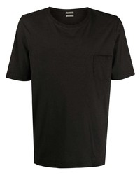 T-shirt à col rond noir Massimo Alba