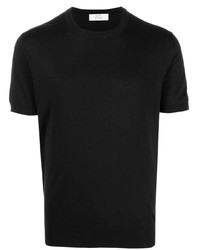 T-shirt à col rond noir Mauro Ottaviani