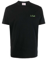 T-shirt à col rond noir MC2 Saint Barth