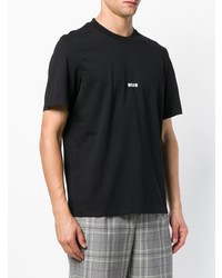 T-shirt à col rond noir MSGM