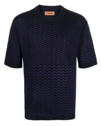 T-shirt à col rond noir Missoni