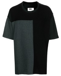 T-shirt à col rond noir MM6 MAISON MARGIELA