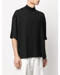 T-shirt à col rond noir Jil Sander