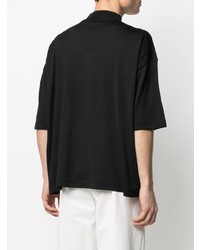 T-shirt à col rond noir Jil Sander