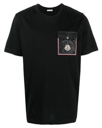 T-shirt à col rond noir Moncler