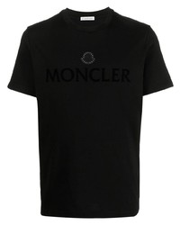 T-shirt à col rond noir Moncler