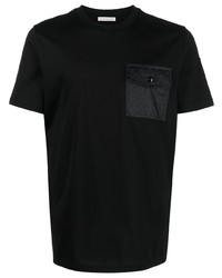 T-shirt à col rond noir Moncler