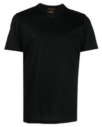 T-shirt à col rond noir Moorer