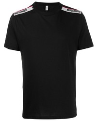 T-shirt à col rond noir Moschino