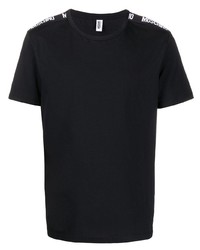 T-shirt à col rond noir Moschino