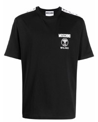 T-shirt à col rond noir Moschino