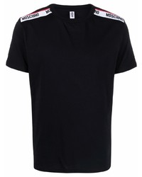 T-shirt à col rond noir Moschino