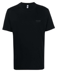 T-shirt à col rond noir Moschino