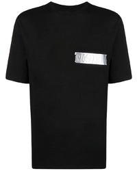 T-shirt à col rond noir Moschino