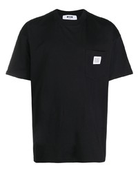 T-shirt à col rond noir MSGM