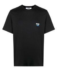 T-shirt à col rond noir MSGM