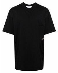T-shirt à col rond noir MSGM