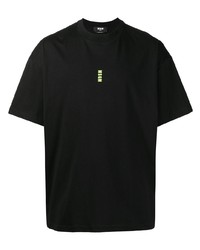 T-shirt à col rond noir MSGM