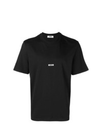 T-shirt à col rond noir MSGM