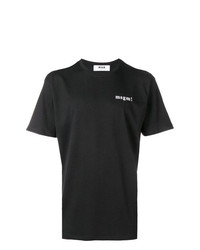 T-shirt à col rond noir MSGM