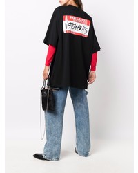 T-shirt à col rond noir Vetements