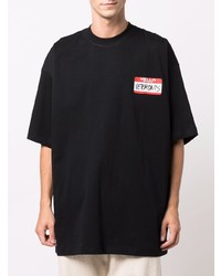 T-shirt à col rond noir Vetements