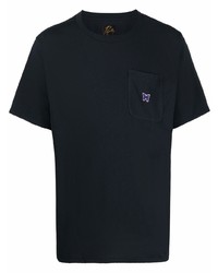 T-shirt à col rond noir Needles